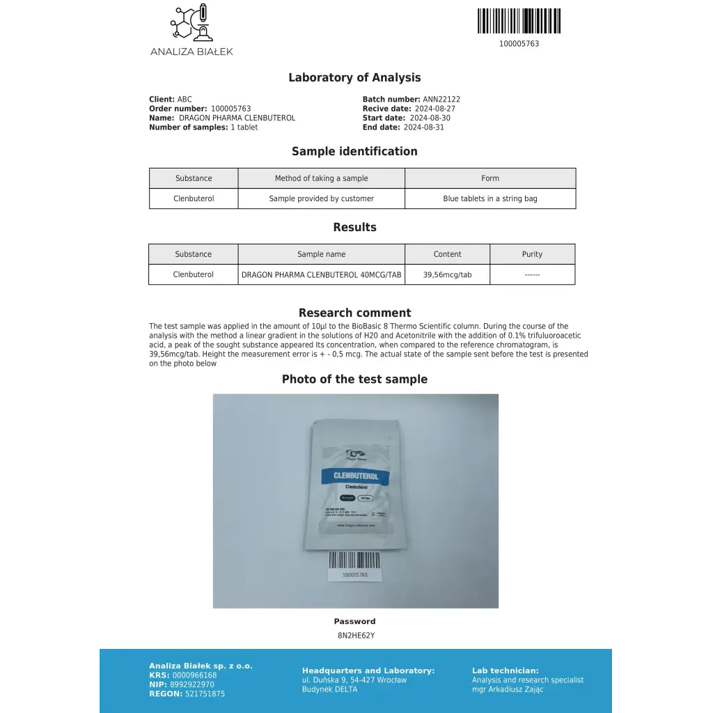 Clenbuterol Dragon Pharma