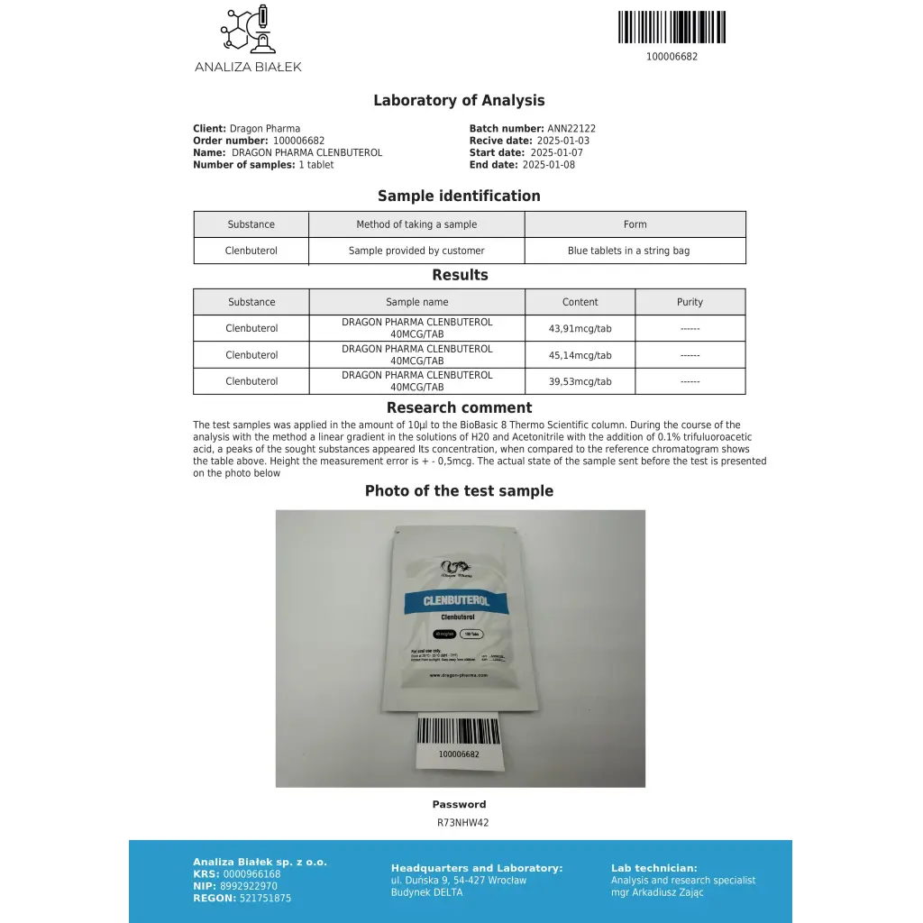Clenbuterol Dragon Pharma