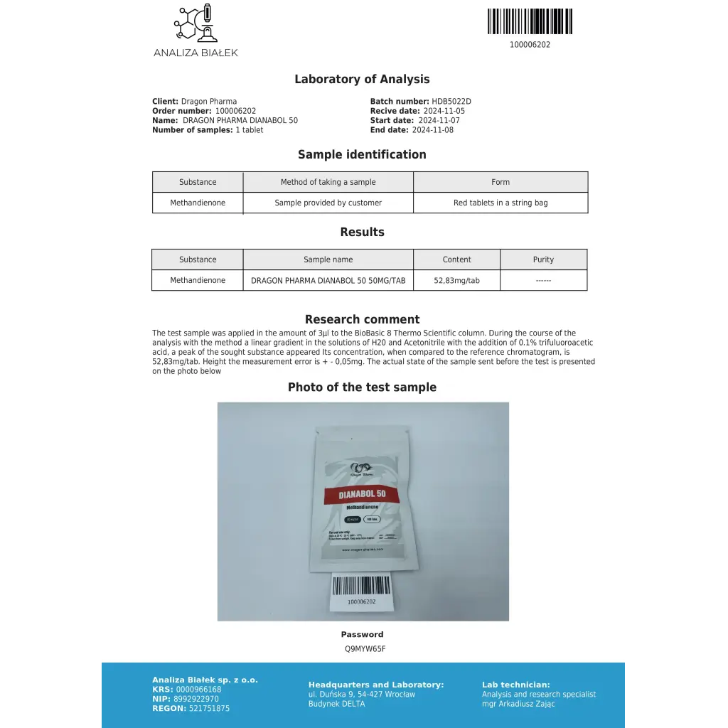 Dianabol 20 Dragon Pharma