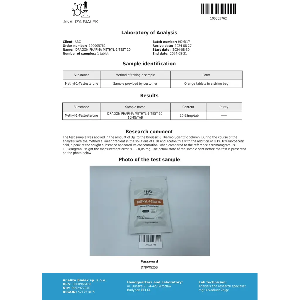 Methyl-1-Test 10 Dragon Pharma