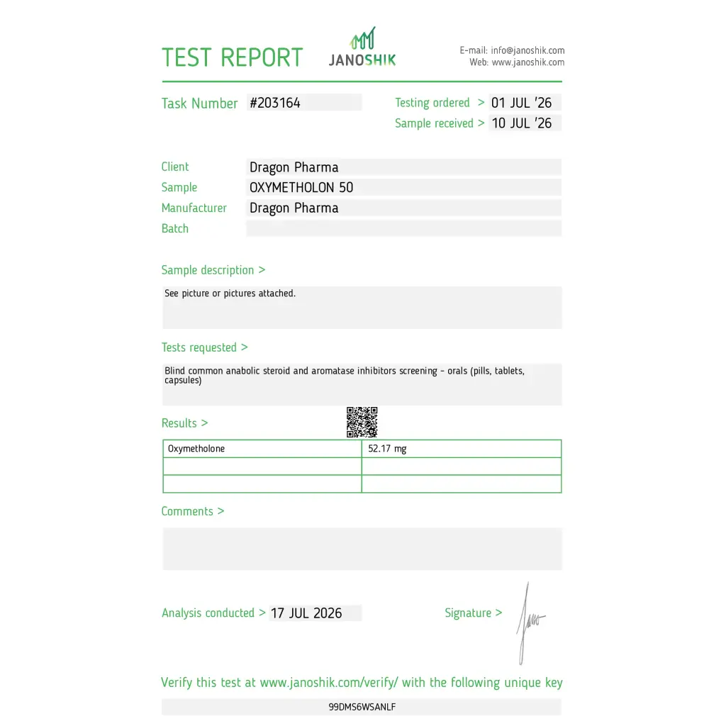 Oxymetholon Dragon Pharma