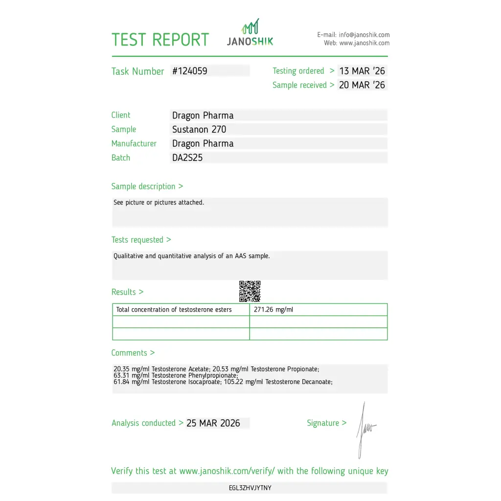 SUSTANON 270 Dragon Pharma