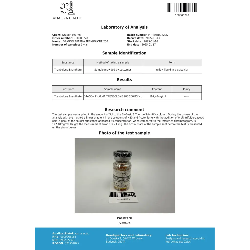 Trenbolon 200 Dragon Pharma